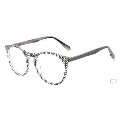 China Retro Acetate Optical Glasses Frame China Wholesale Eyeglasses Colorful Glass Frame Machine for sale