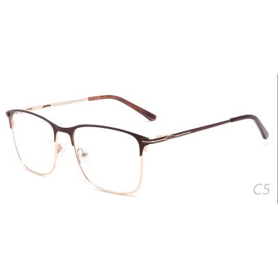 China Wholesale Facinnable Retro New Trend Metal Glass Optic Eyeglass Spectacle Optical Frame Eyewear Half for sale