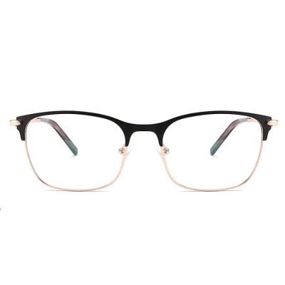 China Retro Factory Price 2020 Half Rim Spectacles Eyeglasses Metal Optical Frames Glasses Frames for sale