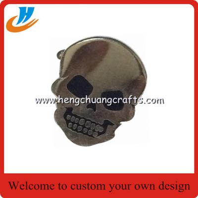 China Skull shape cufflinks,paint cufflink,logo name engraved cufflinks for sale