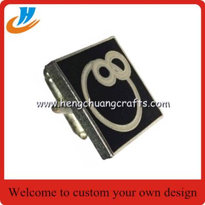 China Simplicity rectangular black cufflinks factory custom wholesale cufflinks for man for sale