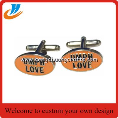 China Custom metal cuff links/tie clip cufflinks with customer cufflink design for sale