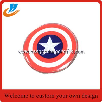 China Captain America badge,US flag metal badge metal crafts custom for sale