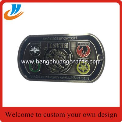 China Dog tag shape metal coin,Custom USA Military Plane Metal Challenge Coins for sale