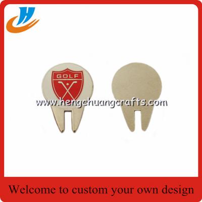 China Personalized golf divot repair tool/Zinc alloy golf accessories for sale