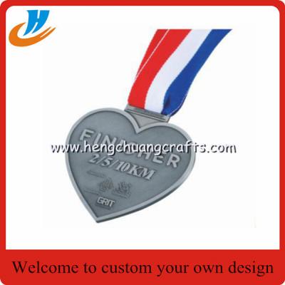 China Antique silver engraved running medals, antique silver sports running medals for sale