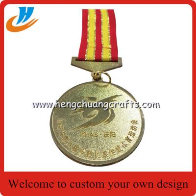 China Gold medals medallion with custom,physical culture sports gold medals for sale