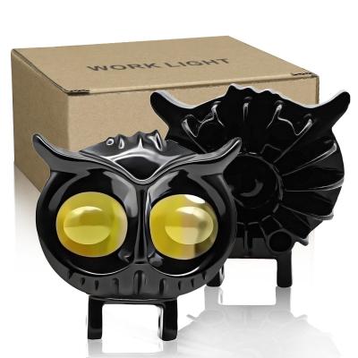 China Popular 100w Aluminum 18000lm Led Owl Motorcycle Lights Owl Design Dual Color Led Motorcycle Fog Light Led Car Light for sale