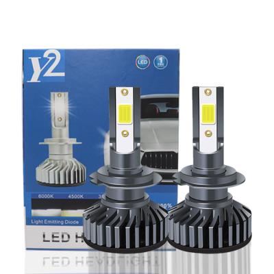 China 110w 17000lm COB chip y2 F2 LED super bright white aluminum car led headlight bulbs h7 for sale