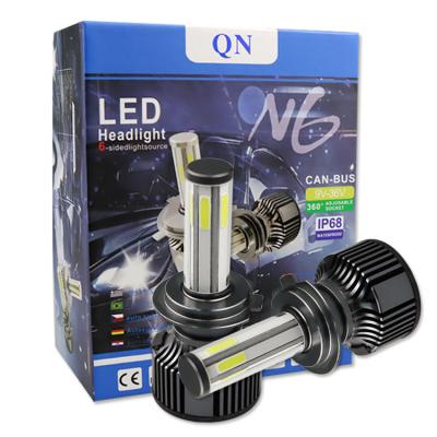 China YIMEI factory N6 120w 16000lm super white aluminum car head lamp led light 360 h7 led car bulbs for sale