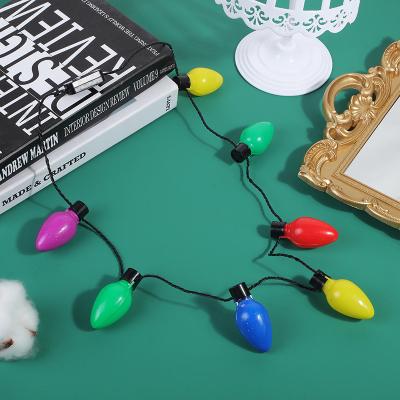 China Hot Selling Christmas Holiday Party Light String LED Christmas Lights Decorative Colorful Christmas Led Light Necklaces for sale