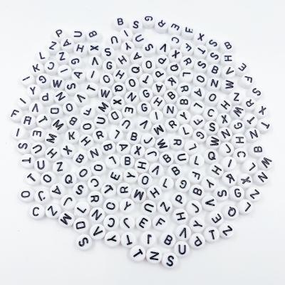 China Round A-Z Alphabet Letter Beads Accessories Letter Kit with Open Rings Jewelry Jump Bead Crystal String Spacers DIY Pendant Accessories for sale