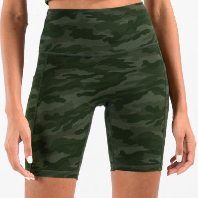 China Antibacterial Girls Navy Camouflage Quick Dry Gym Running Casual Shorts Mid Waist Wholesale Sweat Custom Design Short Pants for sale