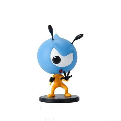 China Toy Factory Cheap Creative Cartoon PVC Vinyl Toy Cartoon Animal Big Eyes Decoration Bobblehead Dolls Play for sale