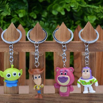 China Custom Toy Story 4 Movie Astronaut Woody Buzz Light Year PVC Model 4PCS Cartoon Boy Girl Doll Keychain Cartoon Making Keychain Toy for sale