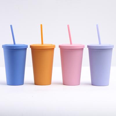 China Viable Factory Cheap Custom Cola Beverage Juice Milk Tea, Milkshake Milk Straw Plastic Cup With Lid Supermarket Coffee for sale