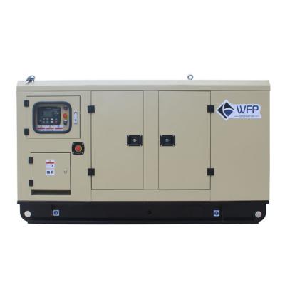 China 50hz 100kw silent type diesel generator set with 24L fuel tank and base Stanford type alternator WP100GF for sale