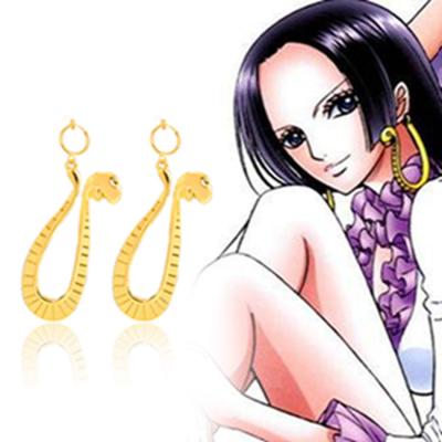 China Wholesale FASHIONABLE FT-45 Women Alloy Removable Anime Hancock COS Gold Snake Earring Earrings for sale