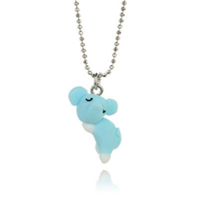 China YG-133 Women's Polymer Animal Clay Blue Elephant Necklace Fashion Jewelry Wholesale FASHIONABLE Necklaces for sale