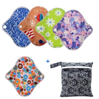 China Reusable Reusable Washable Cloth Menstrual Pads With Sanitary Pads Bag for sale