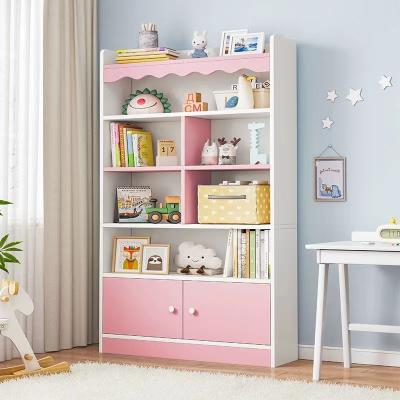 China Milan Wooden Bookcase Children Book Storage Rack Display Stand Kids Wooden Shelf for sale