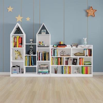 China Milan Bookshelf Kids Wooden Single Sided Bookshelf Bookshelf Wooden Children Book Magazine Rack for sale