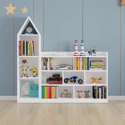 China Milan Children Furniture Wooden Bookcase Wooden Bookshelf For Assembly Kids Book Rack Easy Wooden Shelf Storage Organization for sale