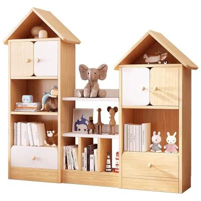 China Milan Furniture Bookshelf Storage Assembly Wooden Bookshelf Organizer Bookcase Children's Bookshelf Wooden Shelf Rack Nursery for sale