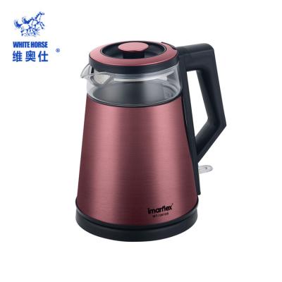 China Hot-selling 360 Degree Rotation Household Base Water Boiling Automatic Cut Out 1.2L Stainless Steel Portable Electric Kettles for sale