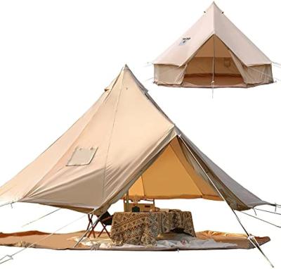 China Customized Luxury Waterproof 4-Season Polyester Large Family Tent Glamping Bell Tent for sale