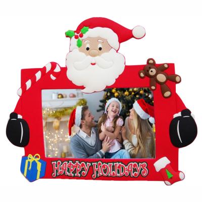 China Photo Wall Hanging Frame 3D PVC Rubber Colorful Color And Plastic Material Christmas Photo Magnetic Picture Frame for sale