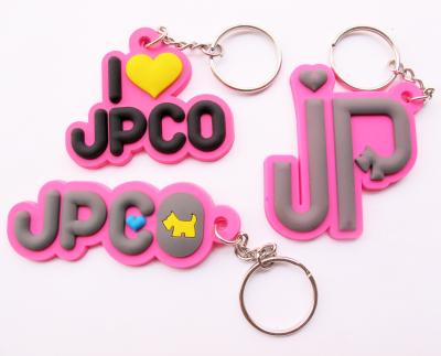 China Custom high quality rubber pink cute travel souvenir Japan love promotion gift 3D word key chain for sale