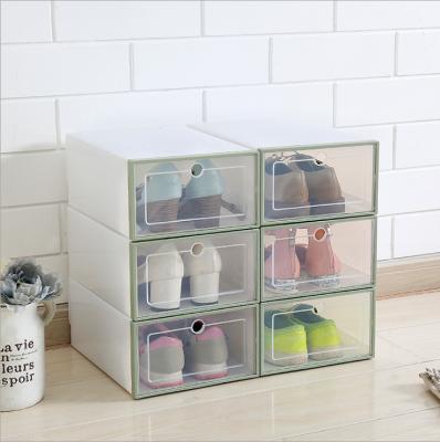 China Viable Wholesale Stackable Clear Shoe Box, Hot Selling Moistureproof And Dustproof Plastic Shoe Box For Sports Shoes for sale