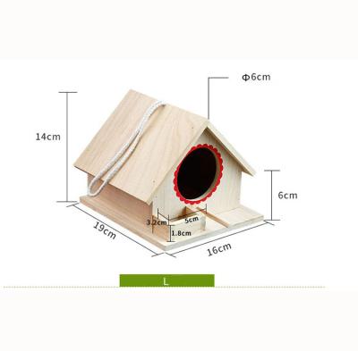 China Wholesale Natural Wood CLASSICS Custom Bird Nest Box Mounted Aviary Wood Cages for sale