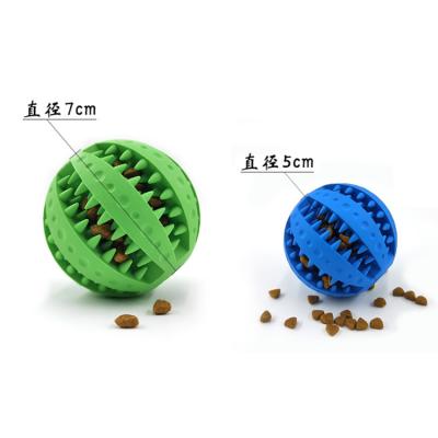 China Pet Stocked Toy Rubber Molar Ball Dog Toy Bite Leakage Food Ball Toy Ball Factory direct sale for sale