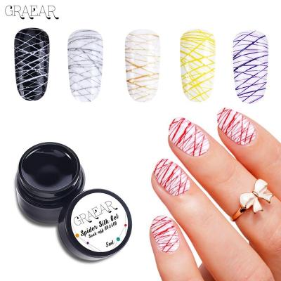 China DIY Nail Art Beauty 12 Colors Creative Spider Nail Gel Polish Coating Paint Soak Off Pull Silk Set For Gel Manicure Gellak Design Nail Polish for sale