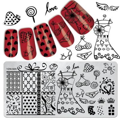 China Stamping Plate 1pcs Nail Flower Owl Butterfly Animals Template Manicure Stencils Art Stamp Stamping Plates Stainless For Nail Vendor Wholesale for sale