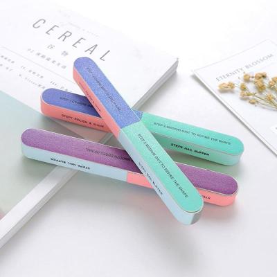 China Double Sandpaper 6 Side Nail Folder Remove Professional High Quality Nail Art Tool Sandpaper Nail Gel Folder UV Polish Manicure Tool Wholesale for sale