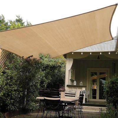 China 100% Rectangle/Triangle/Square 180gsm Sun Shade Sail Cloth Anti Virgin Sunshine Custom HDPE Large UV Outdoor Canopy Outdoor HDPE Plastic Shade Sail Fabric for sale