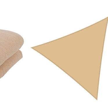 China Garden\patio\restaurant\cafe\hotel 3.6x3.6x3.6 m customized outdoor triangle shade sail in beige for sale