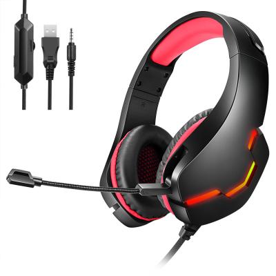 China Perfect Noise J10 Headphones Wired Gamer Wire Controlled Luminous Headphones Mobile Phone Computer PS4 Headset Gaming Audiophile Headphones for sale