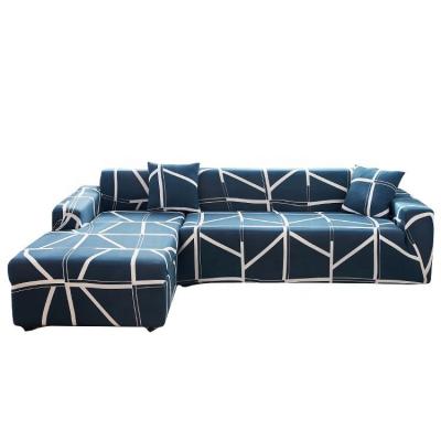 China Elastic Breathable Comfort Geometric Printing L Shaped Corner Couch Cover Elastic Sofa Slipcover For Living Room for sale