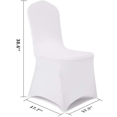 China Free Sample Reusable Strong Spandex Stretch White Chair Cover For Wedding Party Dinner for sale