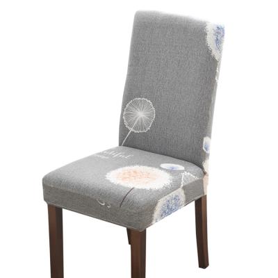 China Reusable Home Decor Chair Seat Protector Printed Spandex Fabric Stretch Dining Chair Cover for sale