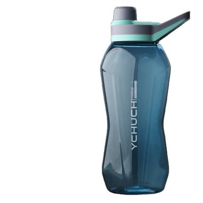 China 750ml/1000ml/1500ml Sustainable Sports Plastic Water Bottle Large Capacity Outdoor Convenient Kettle for sale