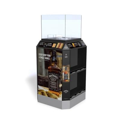 China Acylic Box Made in China Top Quality MDF Acrylic Black Metal Box Holder Wine Display Cabinet for sale