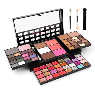 China Full Color 74 Color Eyeshadow Waterproof Box Fashion Ladies Makeup Blush High Gloss Eyeshadow Palette for sale