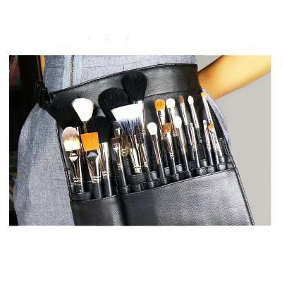 China Classic Hot Sale Large Capacity Waist Bag Cosmetic Belt Pouch Leather Makeup Brush Bag for sale