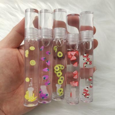 China High Quality Waterproof No Dropping Clear Labels Lip Gloss Fruit Lip Gloss Transparent Gloss for sale