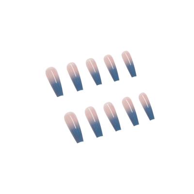 China Design Wholesaler Sticker For Nail Art Decoration Blue Gradient Semi Cured Gel Nail Sticker for sale